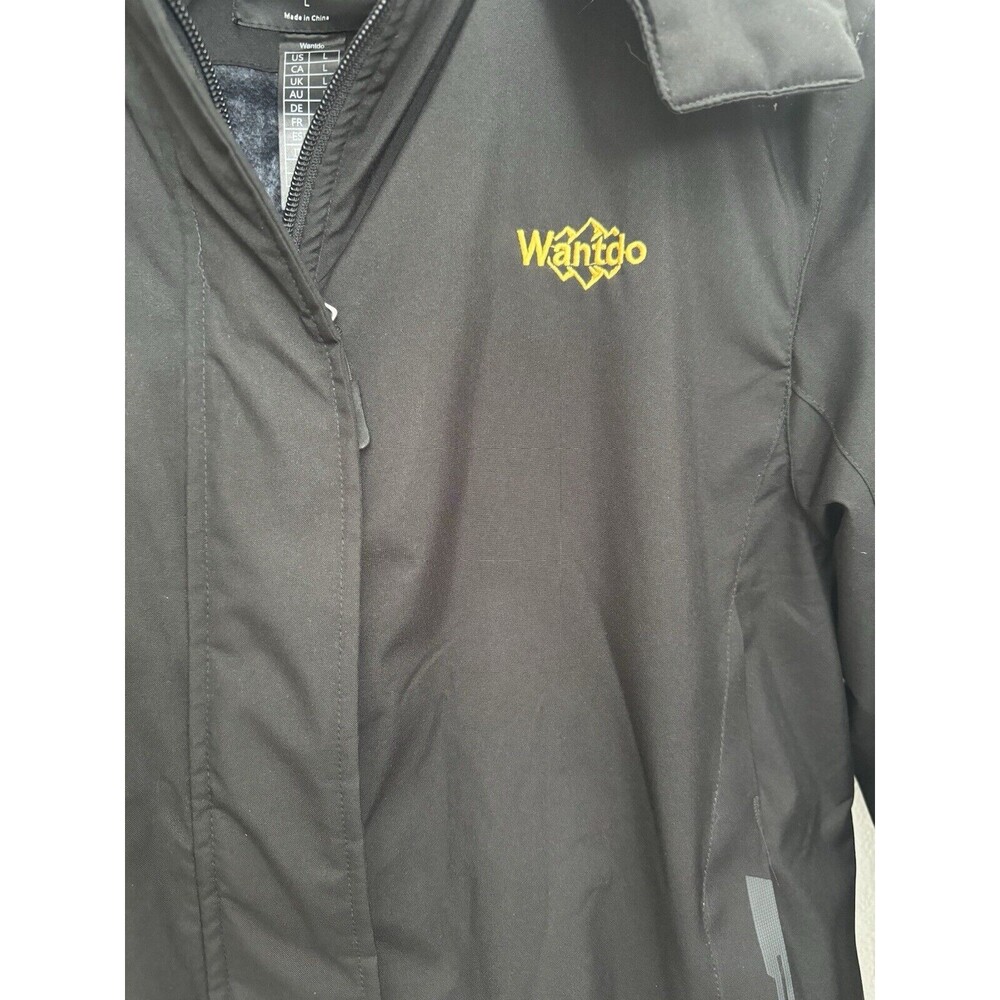 Wantdo Men Ski Coat L Warm Winter Snow Hood Snowboarding Black New No Tags - Picture 2 of 13